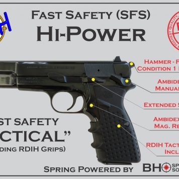 Fast Safety (SFS v2.0) "Tactical" for Hi-Power, BHSprings Kit and RDIH Tactical Grips