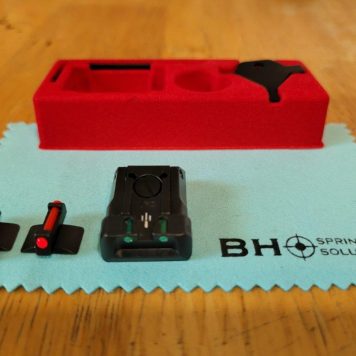1911 Standard Dovetail Novak cut, FRONT & REAR FIBER OPTIC w/ 2 Front Sight Heights