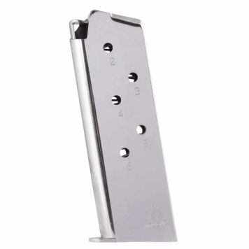 1911 Oficer .45 ACP - 6 rounds, Nickel Magazine