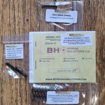 Complete Optimizing Spring System for 3" .45ACP 1911s s.70 for Kimber/MagResearch/Fusion and other 3" 1911s
