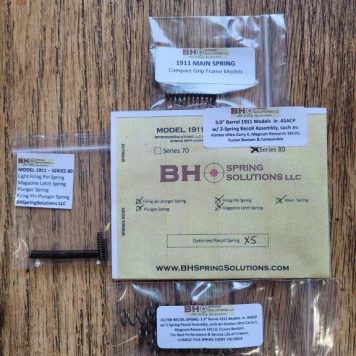Complete Optimizing Spring System for 3" .45ACP 1911s s.80 for Kimber/MagResearch/Fusion and other 3" 1911s
