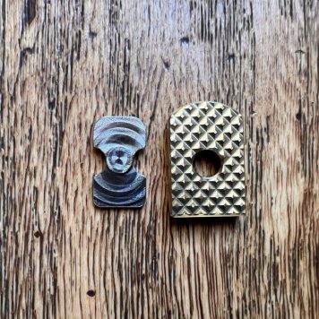 BHAdvanced Solid Brass Finger-Rest Base Plate for 13 & 15 Round 9mm, and 10 Round .40S&W Hi-Power Magazines (+0 capacity)