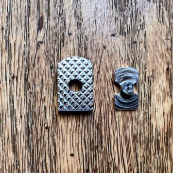 BHAdvanced Stainless-Aluminum Finger-Rest Base Plate for Mecgar 13 & 15 Round 9mm, and 10 Round .40S&W Hi-Power Magazines (+0 capacity)