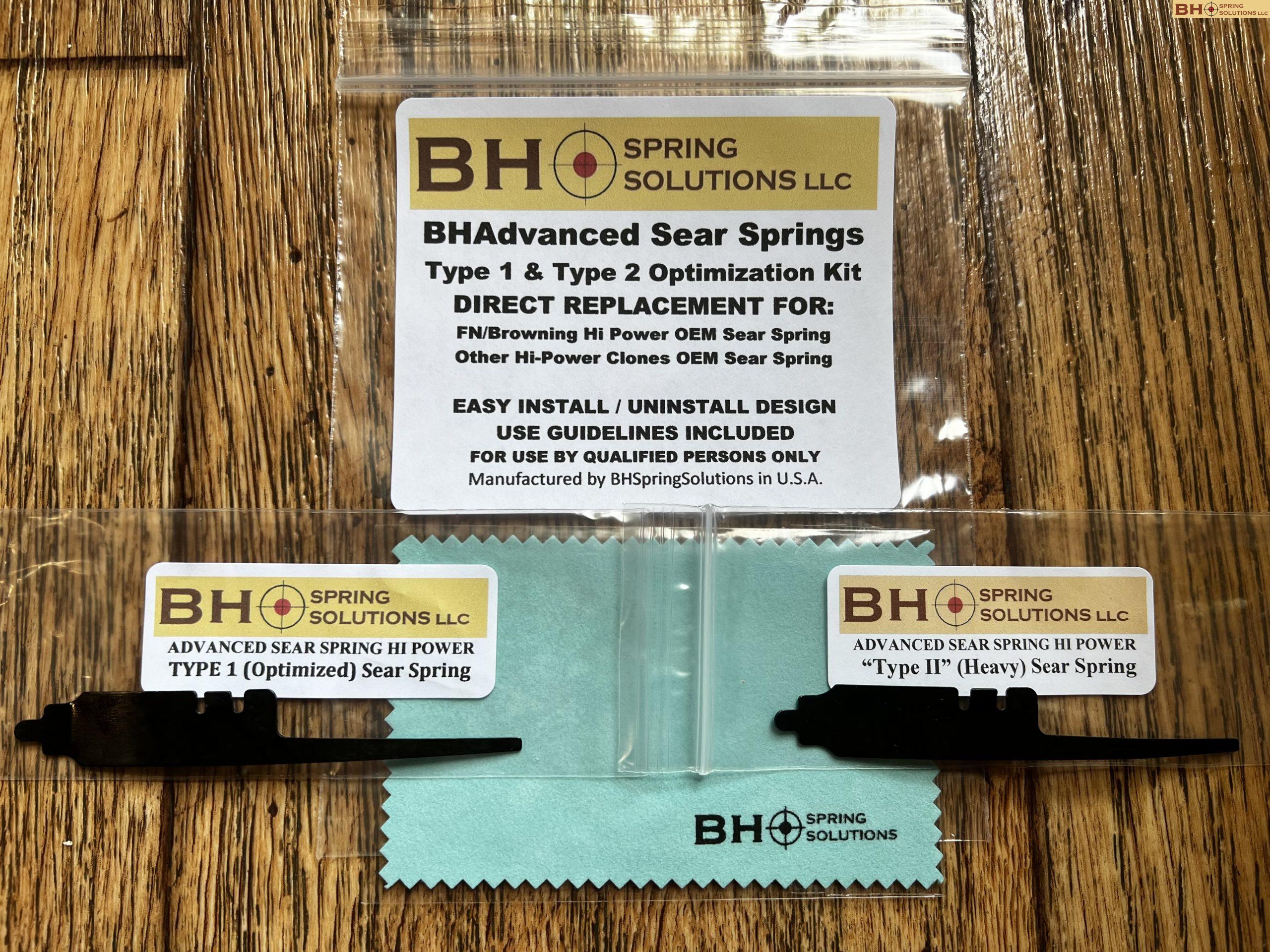 BHAdvanced Sear Springs Type 1 and Type 2 Optimization Kit
